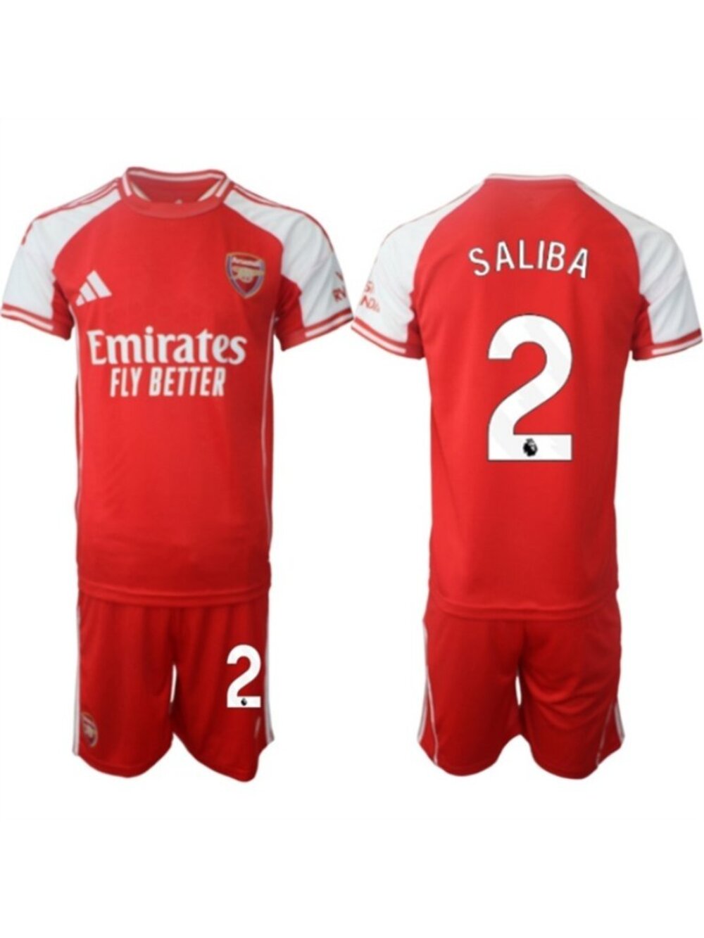 William Saliba Red Soccer Jersey Suit